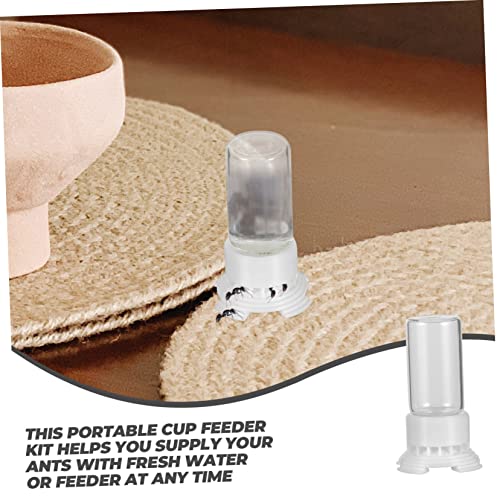 Yardwe 2Pcs Ameisenspender Becherspender Für Wasserkühler Ameisentränke Futterspender Ameisenspender Für Häuser Ameisenfutterschale wasserdichte Kleine Tasse Glas Ameisenwasserspender