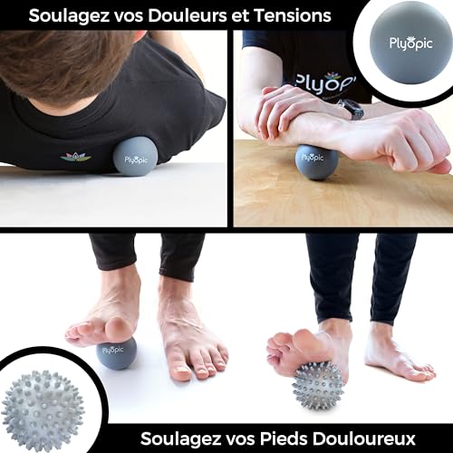 Plyopic Balles de Massage – Lot de 3 Boules Haute Densité (Fermes) pour le Relâchement Myofascial, Fasciite Plantaire, Mobilité et l‘Automassage des Trigger Points: Dos, Nuque, Jambs, Pied etc – Image 6