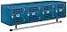 Salsbury Industries Assembled Box Style Wall Mounted Metal Locker with 4-Vented Doors, 48-Inch Wide by 12-Inch High by 12-Inch, Deep Blue
