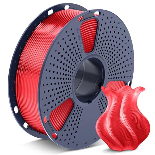 Image of SUNLU 3D Printer Filament PETG Filament 1.75mm, Less Stringing Good Layer Adhesion High Toughness, PETG Filament 1.75 ±0.02mm, 1kg Spool(2.2lbs), Transparent Red