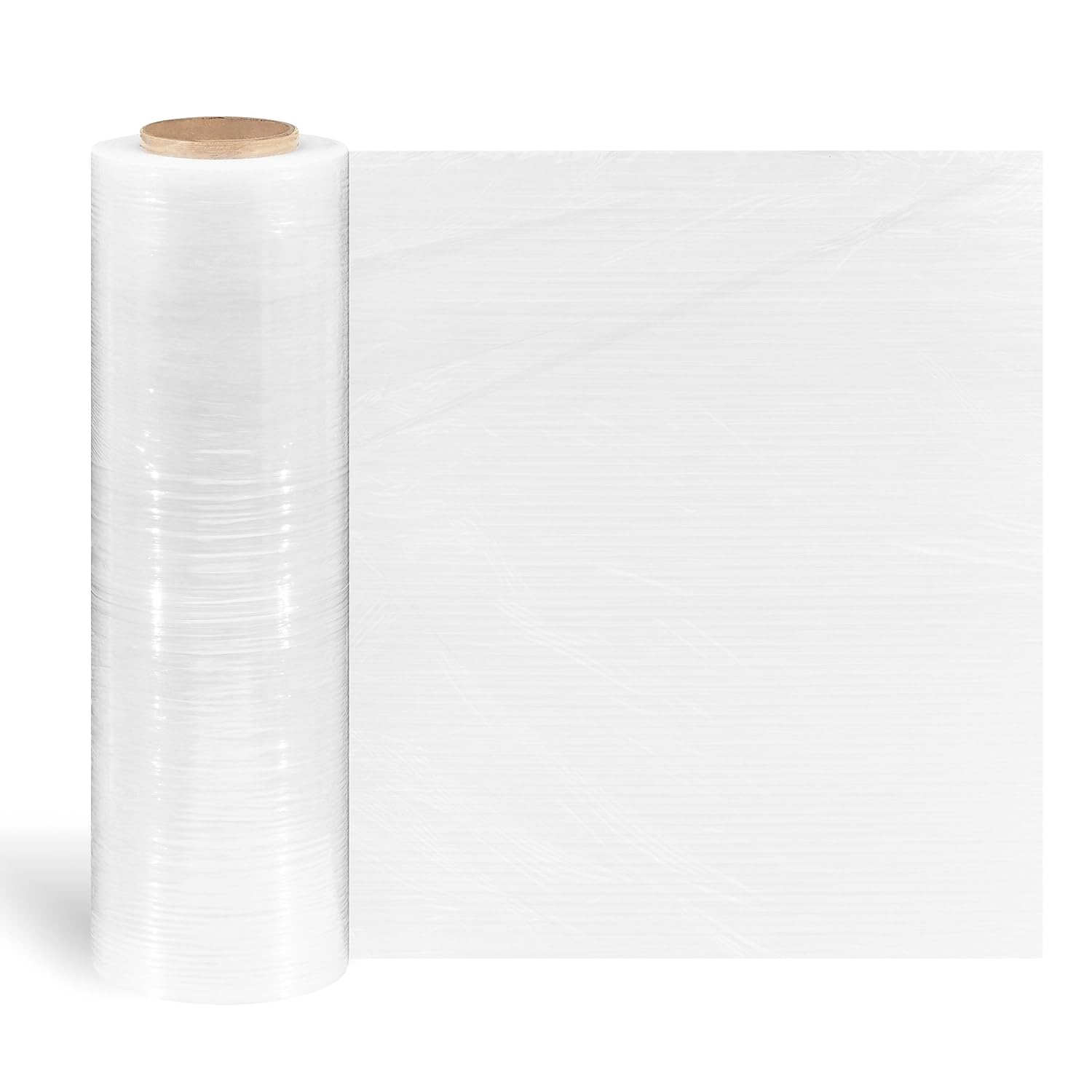 Staples Stretch Wrap, 80 Gauge, 18” x 1500’, Clear Pallet Stretch Film for Secure Wrapping & Shipping — 4 Rolls per Case