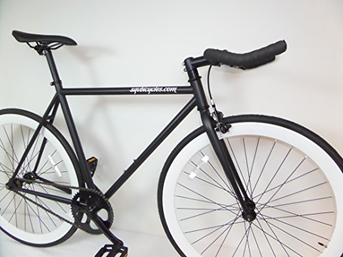 black and white fixie bike