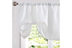 JINCHAN Tie Up Valance Curtains: A Touch of Elegance for Your Kitchen and Living Room