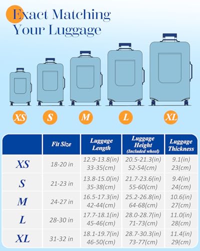 Slohif Luggage Cover for Suitcase Tsa Approved Protector - Leopard Luggage Sleeve Large Suit Case Cover Travel Stretch Baggage Case Protective Washable Fit 26-28 Inch の商品画像 2