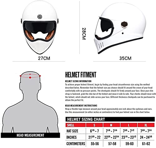 Casque moto intégral de style classique avec double visière de protection ECE