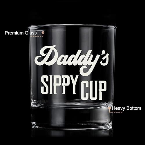 Miniatura 4 de LIGHTEN LIFE Vaso de whisky para papá de 12 onzas, regalo único para papá en caja de madera valiosa, divertido regalo de broma para el nuevo papá,