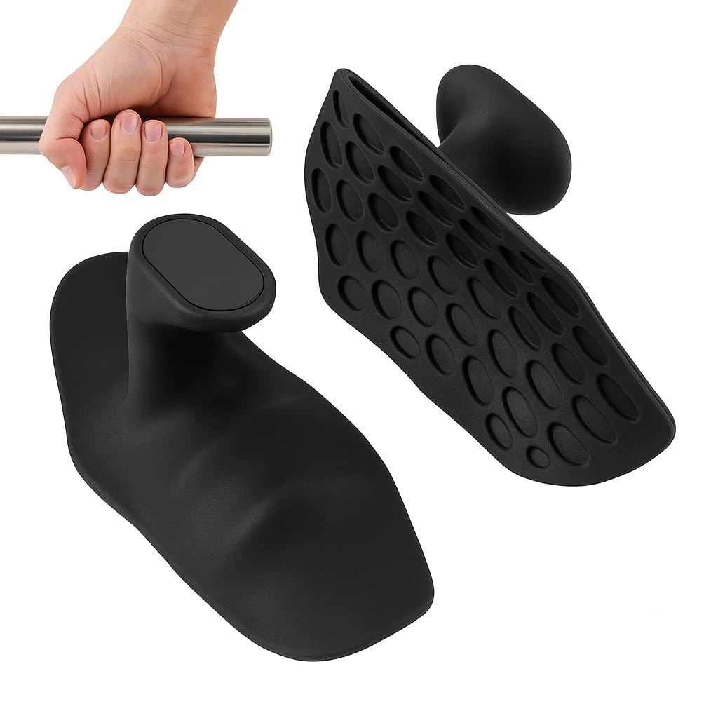 Gym Grips Weight Lifting Grips – Ergonomic Rubber Fingerless Anti-Slip Hand Protector Gloves for Exercise, Dumbbell, Pull Up, Training & Weight Lifting Workout-image-4