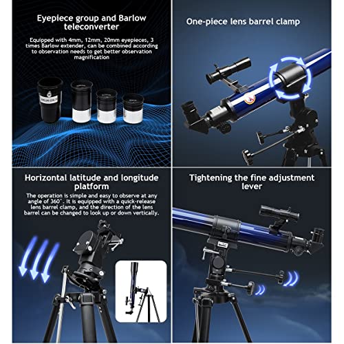 Telescopio Astronómico Refractor 70/700 35X-525X miniatura 3