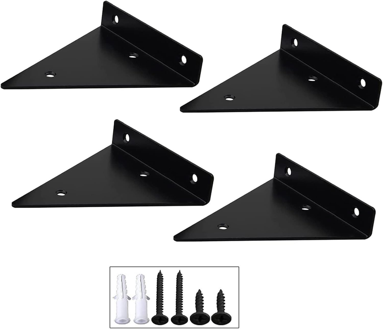 Shelf Brackets,4Pcs Corner Brace,Floating Shelves Brackets,Metal Triangle Shelf Bracket,DIY Wall Mounted Shelf Bracket,for Table Work Bench Space Saving
