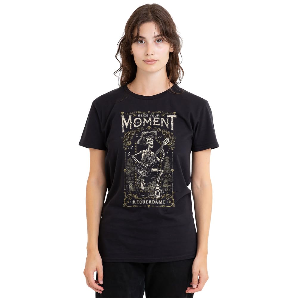 Coco Hector Rivera Seize Your Moment Recuerdame Ladies T Shirt, Black, XX-Large
