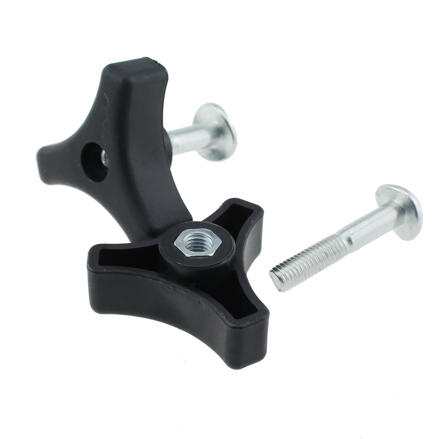 MTQY 2PCS Mower Manual Fixing Nut Triangle Nut Bolt Handle Knob Nut Black Triangle Handle Knob Nut Screw for Mower