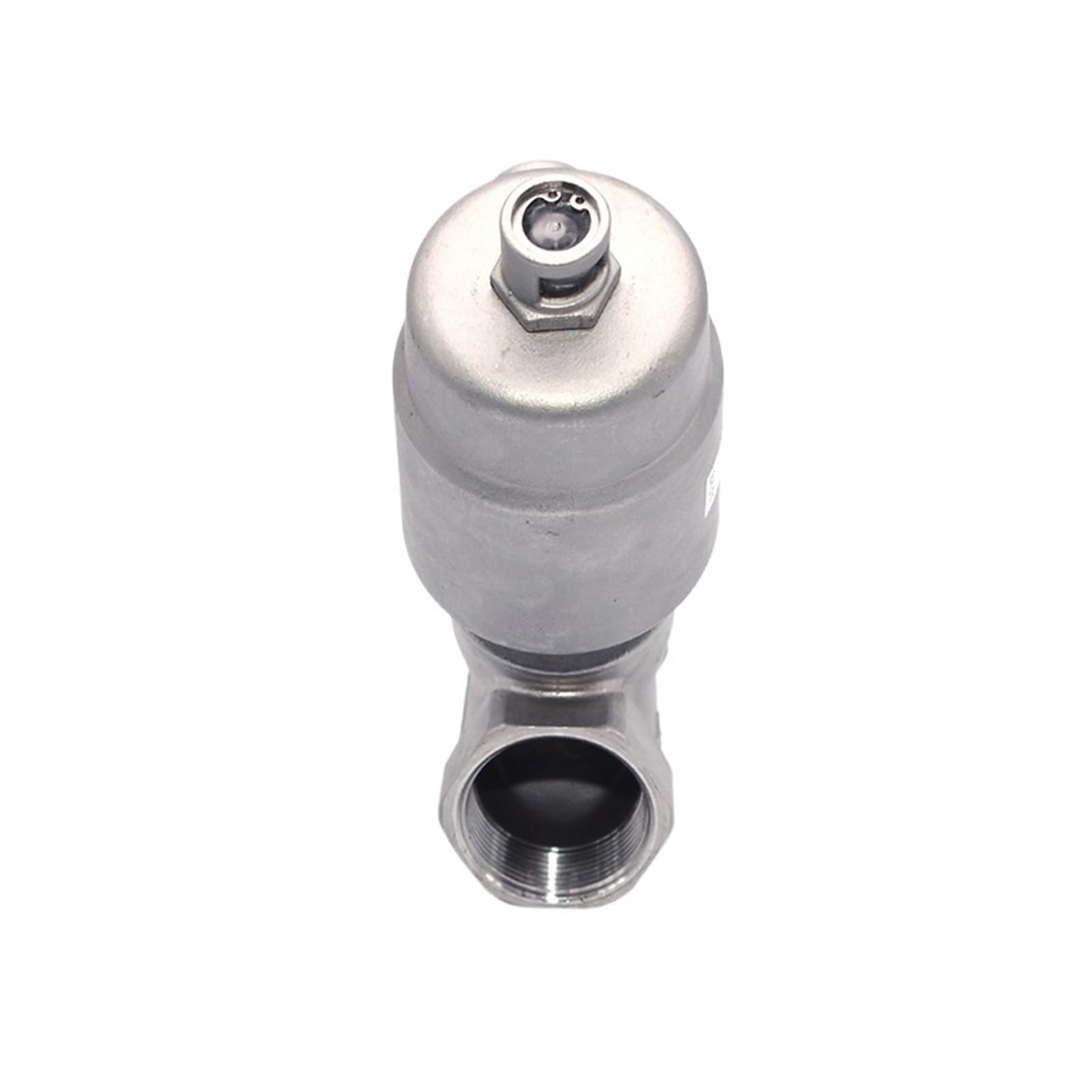 Vanne pneumatique d'angle DN32 en inox pour stopper les fuites de gaz et vapeur haute pression