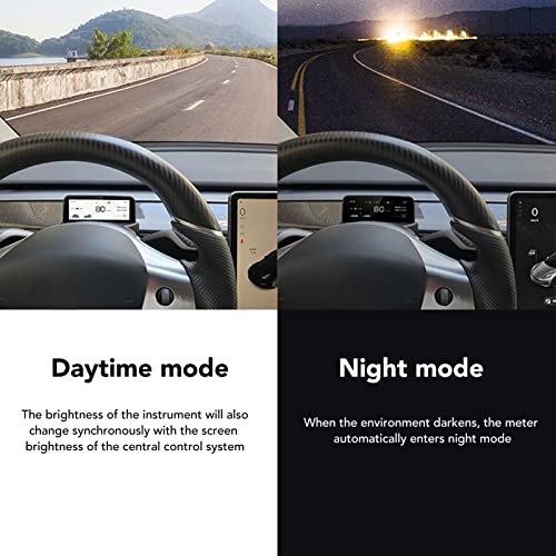 4,6 calowy wyświetlacz Head Up dla Modelu 3/Y, ultra mini ekran dla Modelu Y, wbudowany wyświetlacz HUD na desce rozdzielczej samochodu LCD Inteligentny instrument