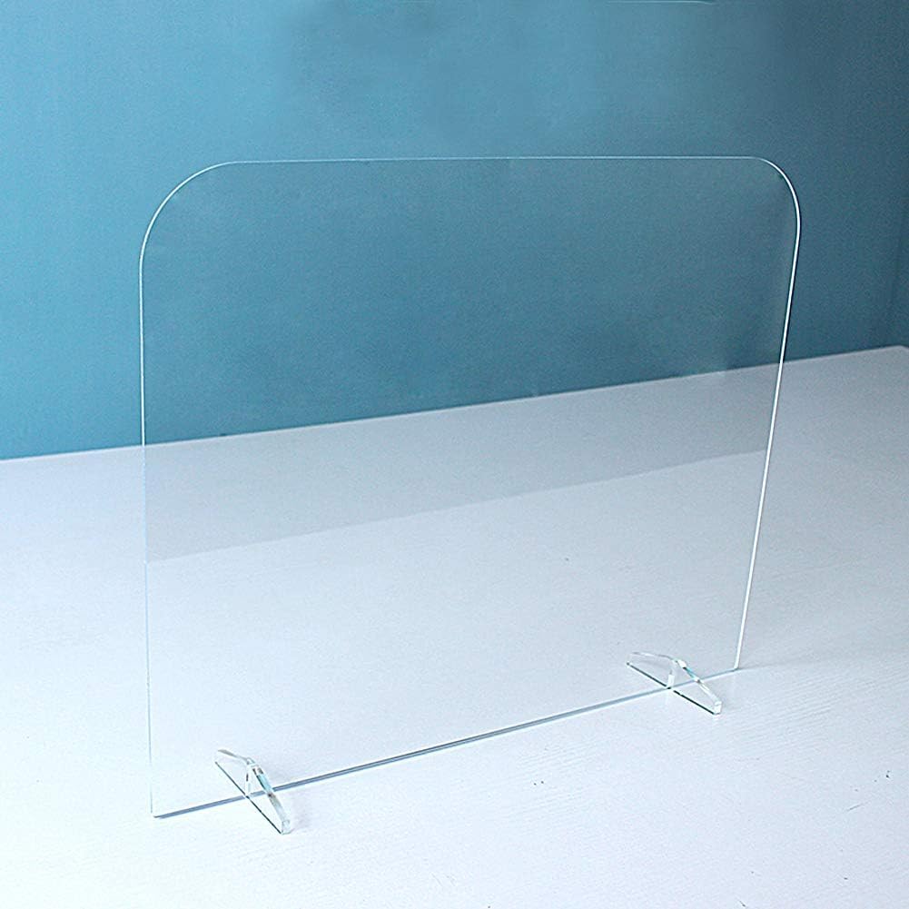 Panneau de Protection Transparent Anti-éternuements pour réception, écran de Protection pour comptoir et Bureau, barrière Transparente Portable pour la sécurité des Clients et des Entreprise