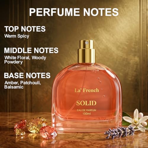Image of La French Solid Unisex Perfume 100ml | Long Lasting Perfume for Women & Men | Luxury Eau De Parfum with Warm, Woody & Floral Notes | Fragrance