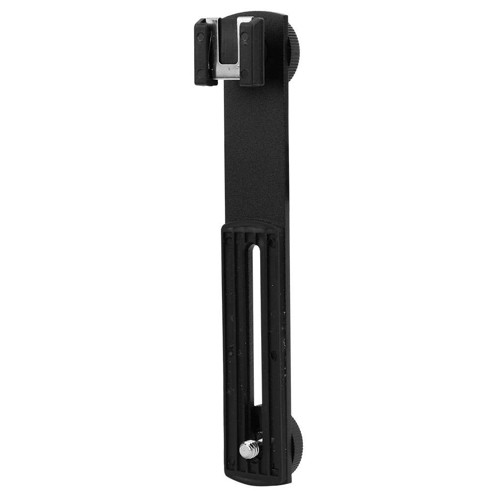 Topiky Staffa di Estensione Flash, Flash Esterno/LED/Luce di riempimento/Microfono Staffa per Barra Trasversale a Doppia Testa 1/4 "Hot Shoe Mount Impugnatura Accessorio Fotografico Accessorio
