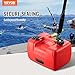 VEVOR Boat Fuel Tank, 3.17-Gallon/12-L Marine Outboard Transfer Tank, Transfer Tank with 9.8ft Hose, Gauge for Outboard Engine, Yacht, Fishing Boat, Deck, Red