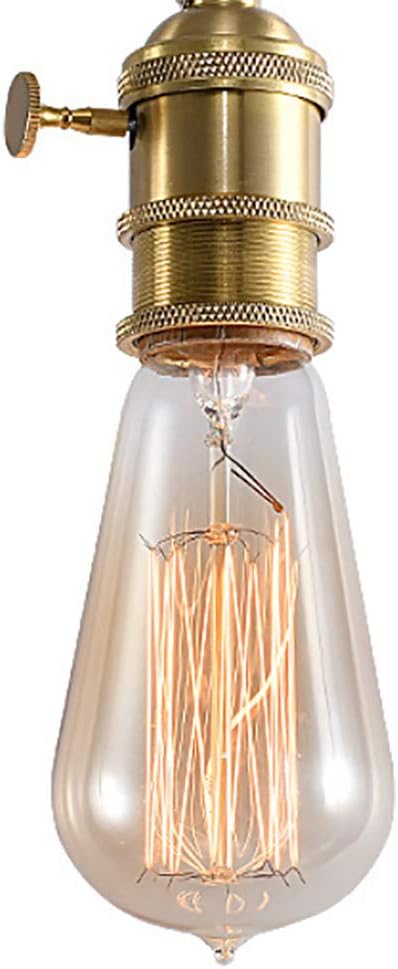 ST58 Vintage Edison Light Bulb E26 40W Incandescent Light Bulbs Antique Style Squirrel Cage Filament Light for Decorative Chandeliers Pendant Lighting 2300K Warm White AC110V Dimmable Amber 4 Pack