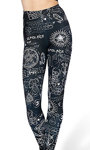 Sister Amy 43248-75370 Girl Pure Color Digital Printted Ankle Elastic Tights Legging Z- Angle Transformer thumb #2