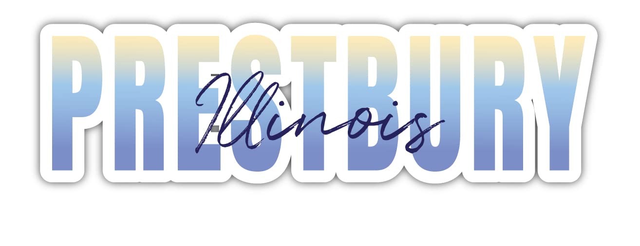 Prestbury Illinois Souvenir 2-Inch Magnet Script Design 2 Inch|Magnet