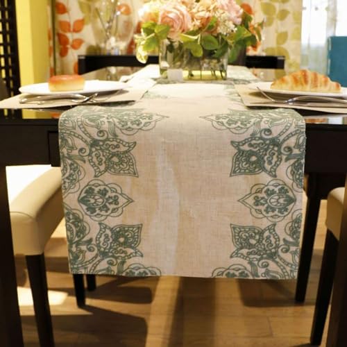 Table runner vert anti-plis pour sublimer vos tables de fête