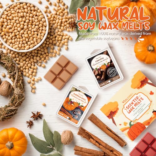 Miniatura 2 de Cera Perfumada De Otoño Derretida, 100 Cubos De Cera De Soja - Especias De Calabaza, Manzanas Acarameladas, Maíz Dulce, Vainilla, Sidra De Manzana, Canela, Snickerdoodle, Corona De Otoño, 8x2.6 Oz