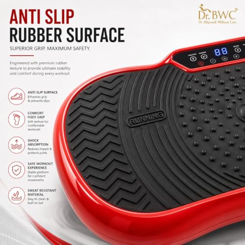 Image of Dr BWC Crazy Fit Vibration Plate Machine for Home |Vibration Plate for Women & Men |Sliming Weight Loss Machine | 99 Vibration Level | 5 pre Set Auto Programme | Muscle Toning, Flexibility
