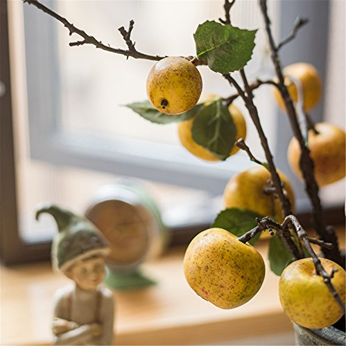 Zzooi 3Pcs Artificial Pear Tree Branches Fake Pear Fruit Spur #TOP6