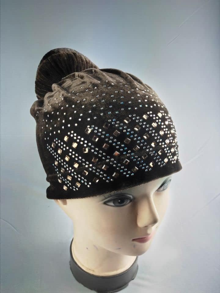 Miniatura 4 de MSBRIC - Gorros de terciopelo para mujer, color 1933