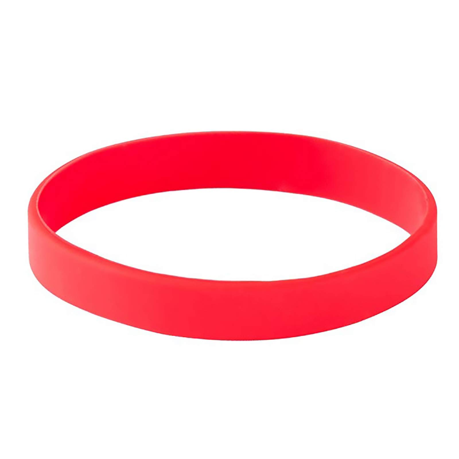 50pcs Silicone Bracelets Blank Rubber Wristbands,Pack Party Accessories-Red-Adult