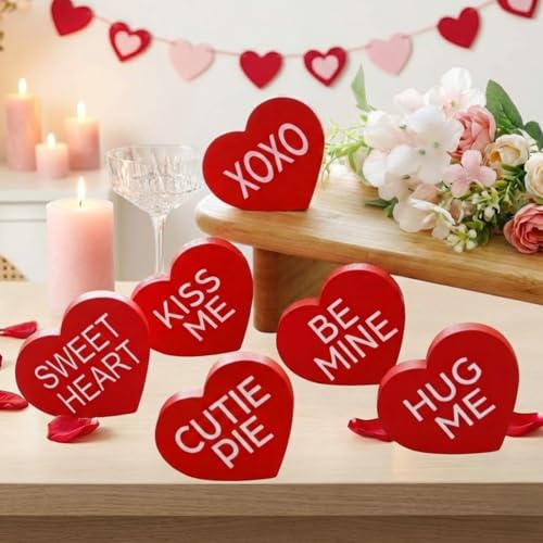Plateaux en bois en cœur décoration de table mariage et fête de Saint-Valentin Qunclay