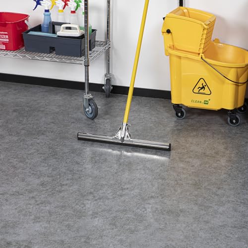 Image of RW Clean Stainless Steel Floor Squeegee - 21 1 /2 inch x 5 inch x 1 1 /2 inch - 1 count box - Restaurantware