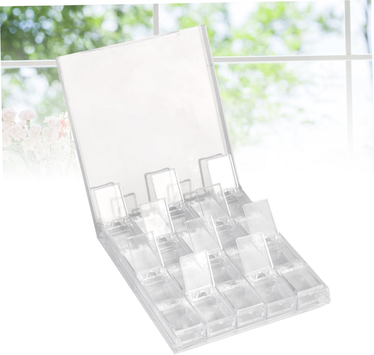 Acrylic Jewelry Storage Box with 20 Slots for Nail Art