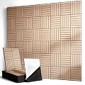 12-Pack Acoustic Panels, 16"x12"x0.4" Large Acoustic Wall Panels, Self-Adhesive Sound Absorbing Panels for Recording Studios & Offices,Camel+Black Decorative Acoustic Panels