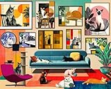 Springbok Mid-Century Cats 1000 Piece Jigsaw Puzzle for...