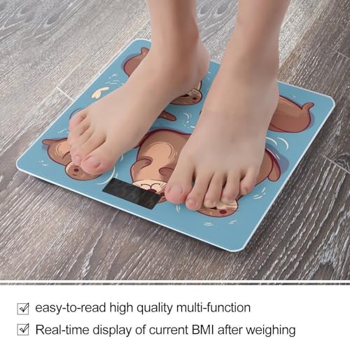 Báscula digital para baño con vidrio templado y pantalla LCD miniatura 5