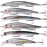 OROOTL Blinker Angeln Kunstköder Angelköder Wobbler Zander Barsch Köder Set Popper Crankbait mit Drillingshaken für Hecht Bass Lachs Salzwasser Süßwasser…