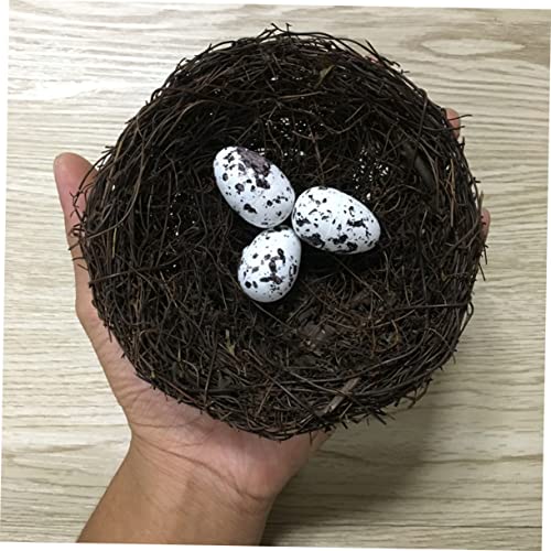 Musisaly Present Decorations Winter Bird House Parakeet Bird Cage Bird Hammock Rattan Birdhouse Bird Accessories Straw Chocolate Model Bird's Nest Bamboo Mini Chocolate Bird Egg Decor #TOP7