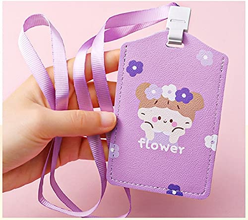 Shopdp 6 Pack Bear Cartoon Pu Leather Card Holders With Detachable Neck Lanyard,Id Badge Holders For Students Teens Boys Girls Ladies #TOP3