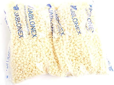 Czech Glass Seed Bead/Pony Bead 6/0 Opaque Pearl Eggshell - 500g Bulk Bag by Preciosa (Jablonex)