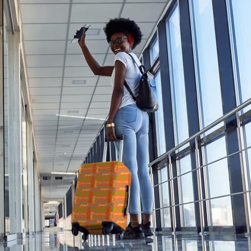 Custom Gray Collage Name Suitcase Cover for 18-32 Inch, Personalized Suitcase Cover with Name, Customized Elastic Washable Anti-Scratch Travel Suitcase Protector Cover-L2