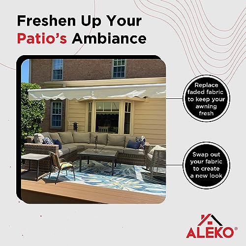 Aleko FAB12X10IVORY29 Patio Awning Fabric Replacement thumb #1