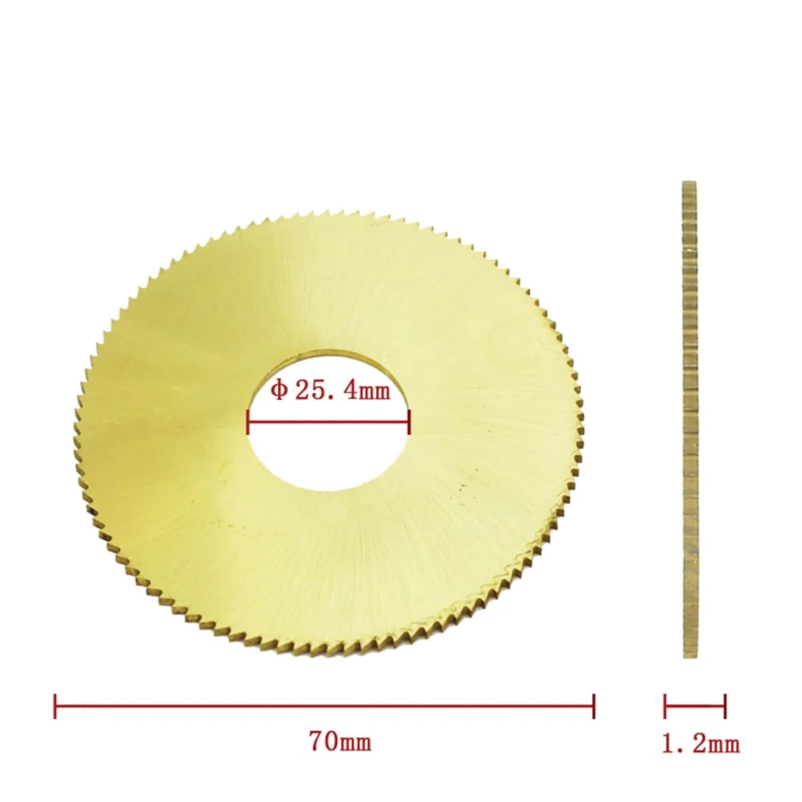 Brzeszczot do cięcia metalu 1PC 70 * 25.4 * 1.2mm piła tarczowa brzeszczot do maszyny cięcia kluczy klucz ostrze frez narzędzia ślusarskie