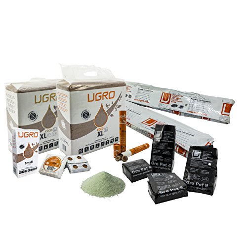 U de GRO de coco tierra Fuente de tierra de flores Tierra sin turba sustrato de fibra de coco Siembra Planta Tierra Briqueta de tierra Tierra para verduras, frutas, plantas, plantas ornamentales etc. incluye Crecimiento abono