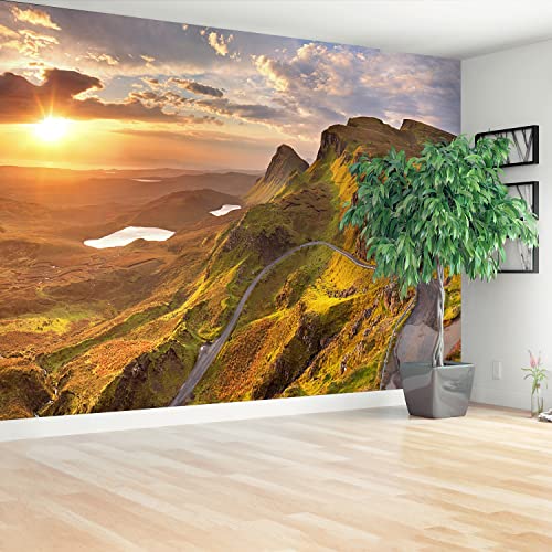 Papier peint camouflage au design moderne de montagne