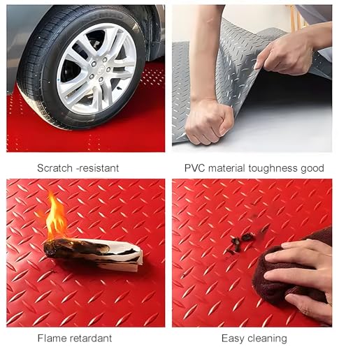 Tapis de Sol de Garage en PVC Durable Antidérapant 2,6 mm Noir