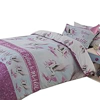 Algopix Similar Product 1 - Dreamscene Flying Unicorn Duvet Cover