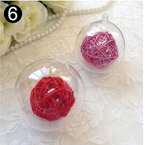 KICODE Pacote com 10 unidades de 80 mm de plástico para decoração de Natal Bolas de molde de bomba d