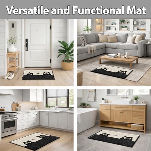 Tapete decorativo NYZE 90x60 cm negro suave antideslizante miniatura 6