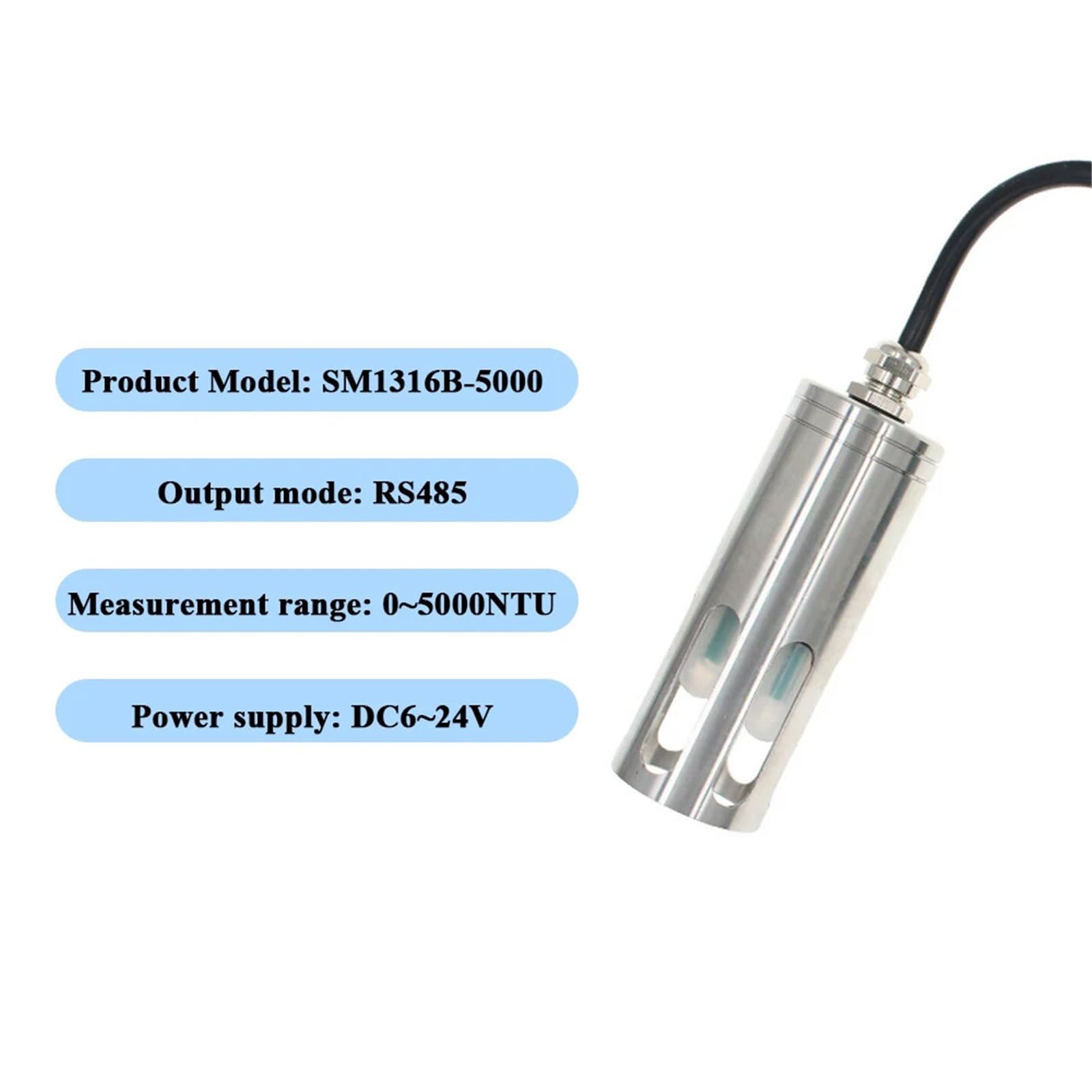 Sensore di torbidità 'Acqua Industriale Misuratore Impermeabile RS485 DC6-24V